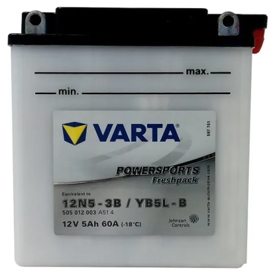 Varta 12N5-3B 12V 5Ah 60A (121*61*131) P+